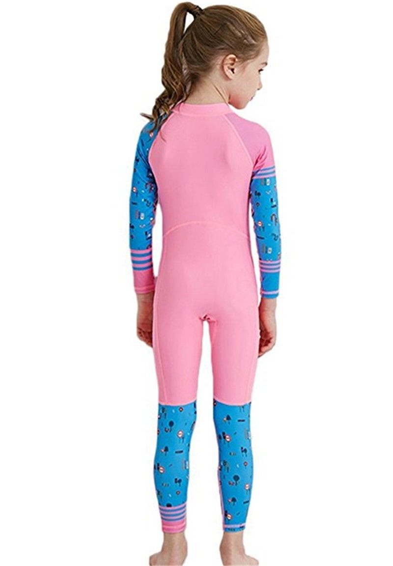 Youth Girls Boys One Piece Water Sports Sun Protection Rash Guard UPF 50+ Long Sleeves Full Suit Swimsuit Wetsuit Swimwear